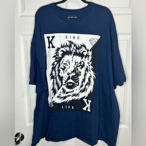 Popular Poison Men’s “King Life” tee - Blue - Size 5XL